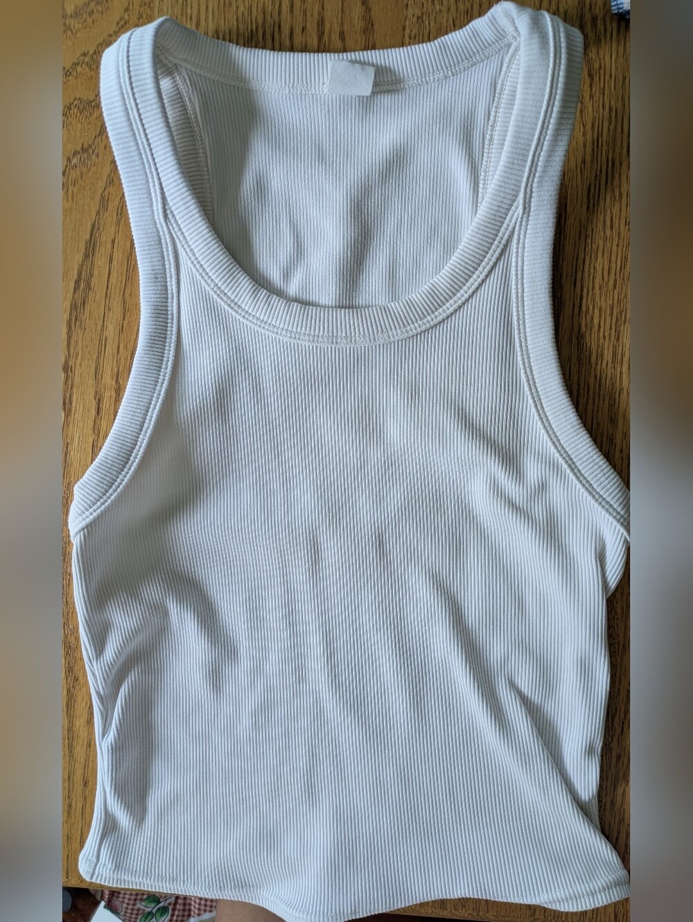 EUC Alo Yoga Goddess Ribbed Go-to Tank In White - Picture 5 of 8
